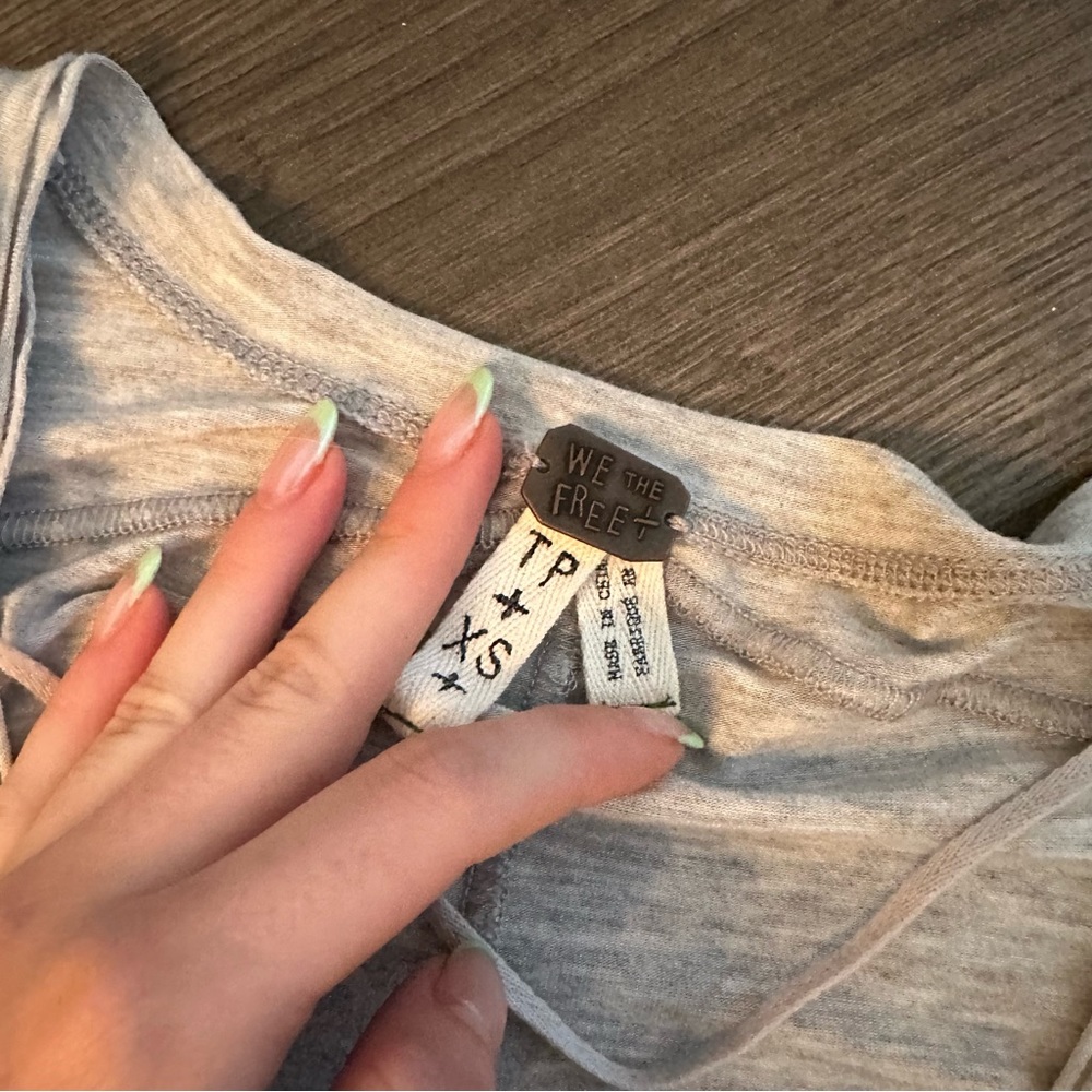 Free People Gray Pocket T Shirt - Picture 3 of 3